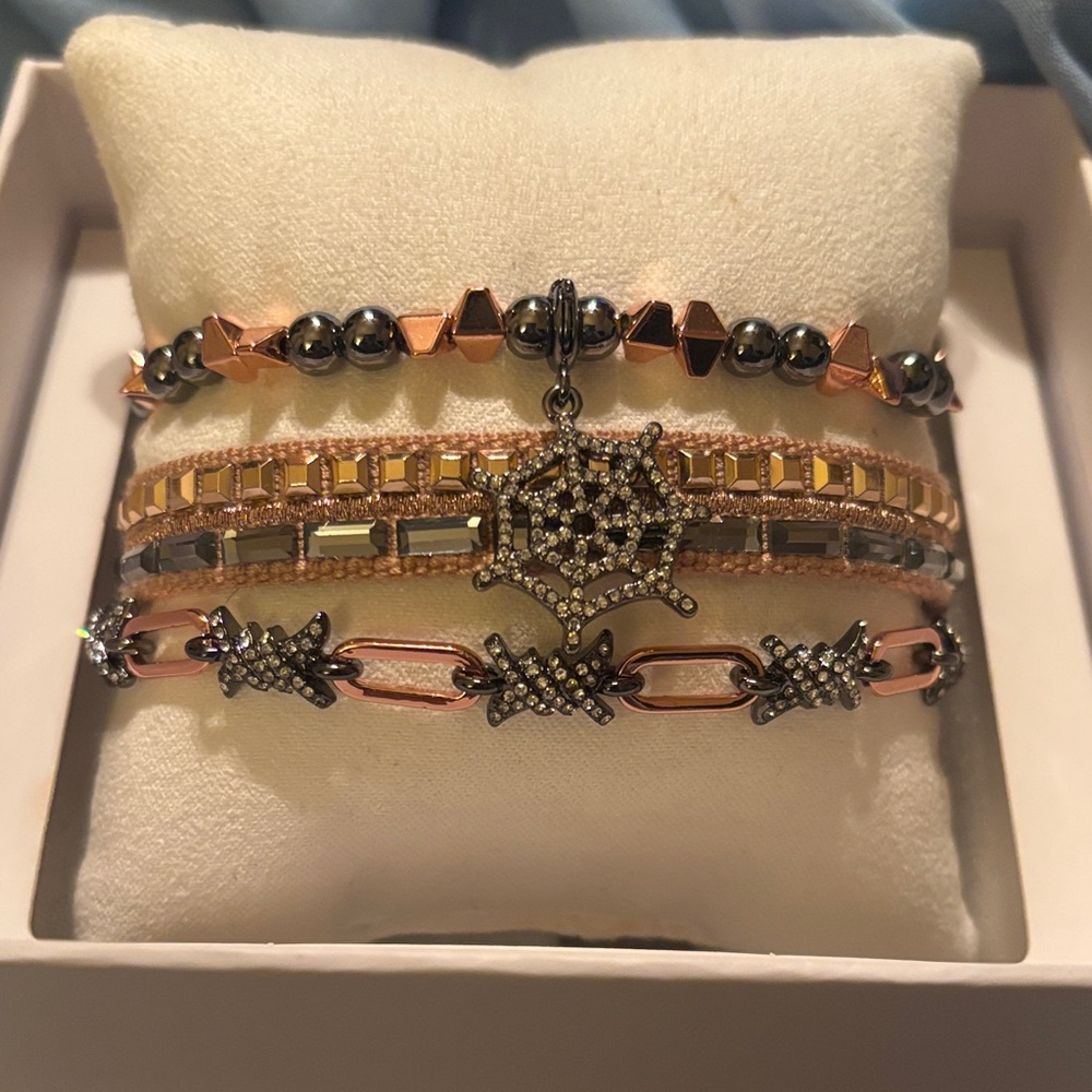 Fall Stack: Rose Gold And Hematite Bracelets - image 1